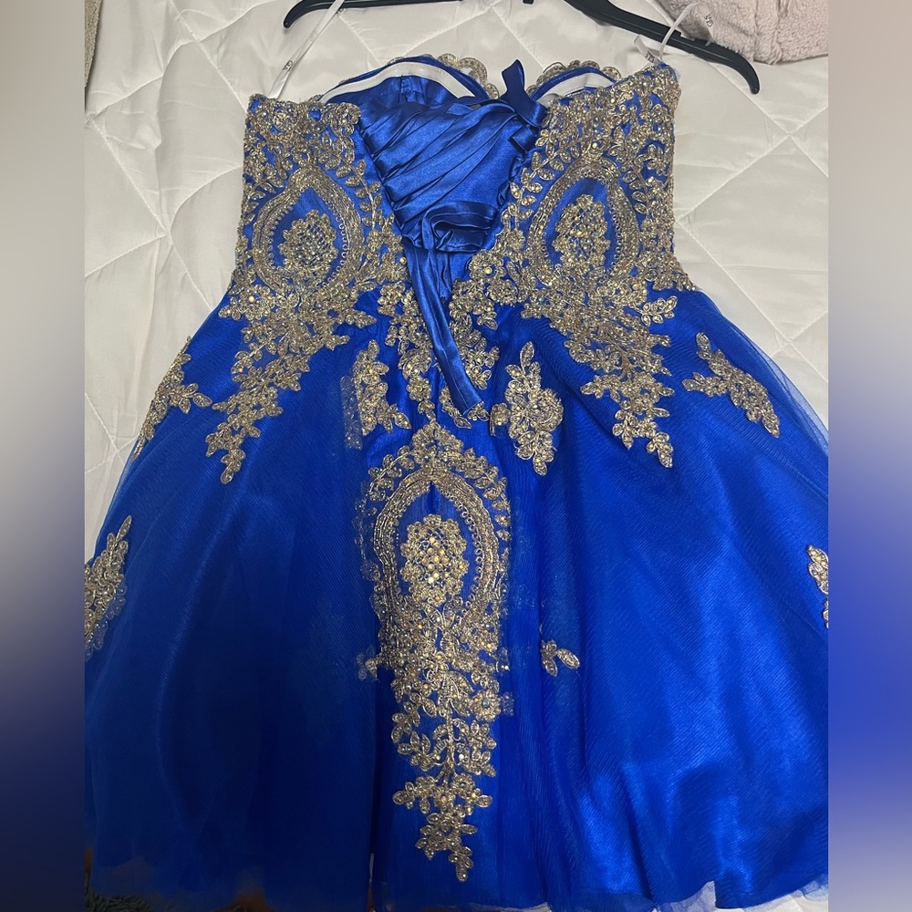 Elizabeth K GLS short blue dress